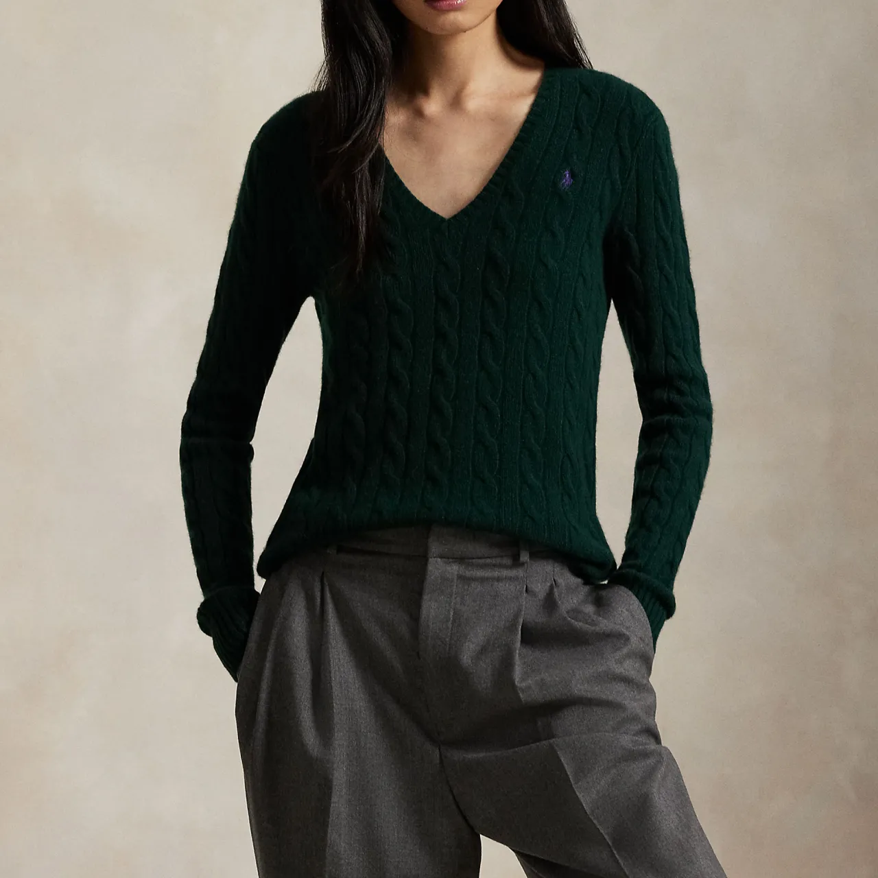 Online POLO RALPH LAUREN Kimberly Pony Player Logo Cable Knit Sweater