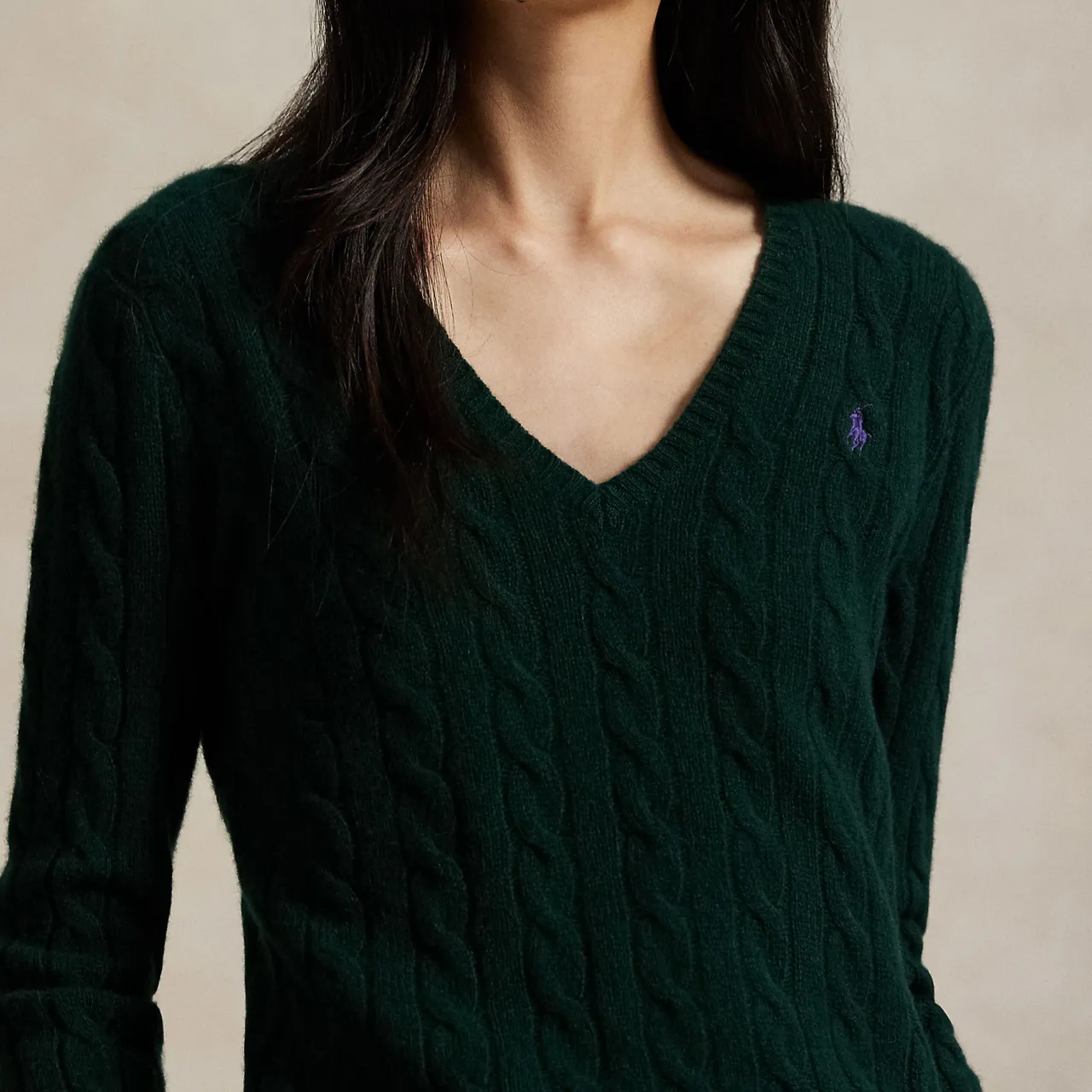 Online POLO RALPH LAUREN Kimberly Pony Player Logo Cable Knit Sweater