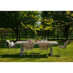 Kingsville Garden Dining Set Linen 240cm