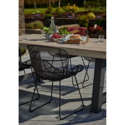 New CASEYS FURNITURE Kingsville Garden Dining Set Graphite Lava 195cm