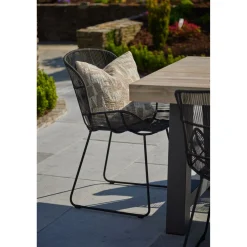 Kingsville Garden Dining Set Graphite 240cm