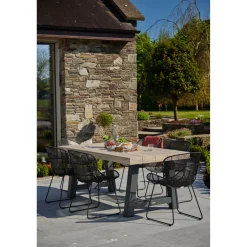 Kingsville Garden Dining Set Graphite 240cm