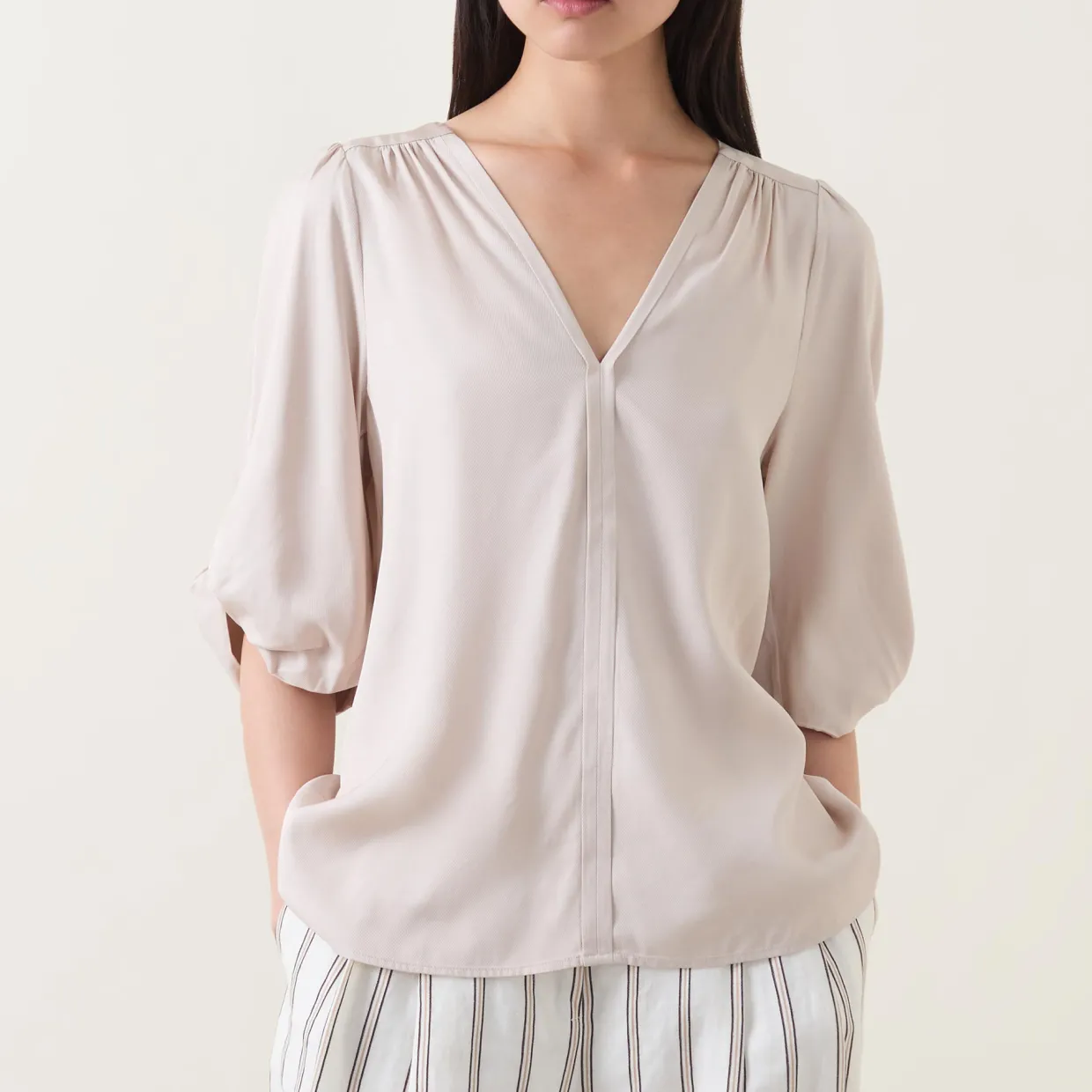 Kirsten Ruched Shoulder Blouse