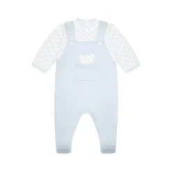 Outlet EMILE ET ROSE Kit Diamond Check Teddy Mock Dungaree Babygrow