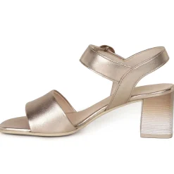 Kruger Metallic Block Heel Sandals