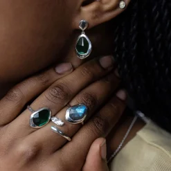 Labradorite Stepping Stone Ring