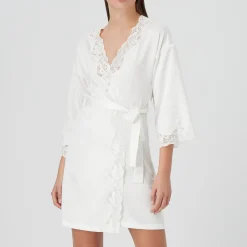 Fashion LAUREN Lace Kimono Robe