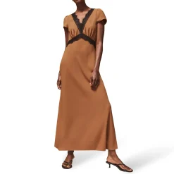 Discount RO&ZO Lace Trim Flared Dress