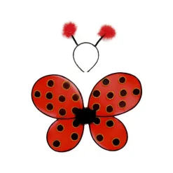 Lady Bug Two-Piece Wings & Headband Set
