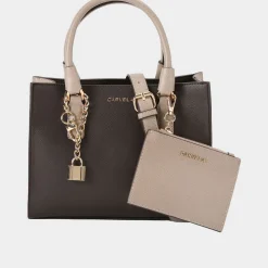 Latte Mini Two-Tone Crossbody Bag