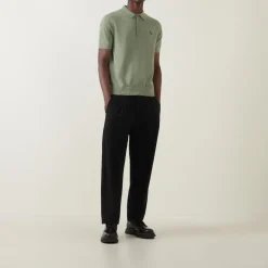 Laurel Wreath Logo Knitted Polo Shirt