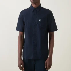 New FRED PERRY Laurel Wreath Logo Oxford Shirt