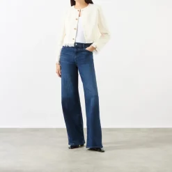 New FRAME Le Slim Palazzo High-Rise Wide Leg Jeans