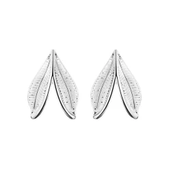 Online NEWBRIDGE SILVERWARE Leaf Stud Earrings