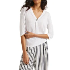 New PHASE EIGHT Leah Linen Top