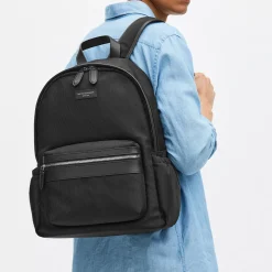 Leather-Trim Backpack