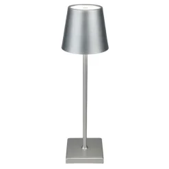 LED Rechargeable Silver Table Lamp