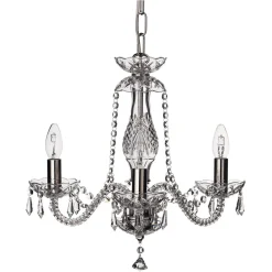Clearance GALWAY CRYSTAL Leenane Three Arm Chandelier Ire-UK Fitting