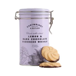 Outlet CARTWRIGHT & BUTLER Lemon & Dark Chocolate Viennese Whirls in Tin 200g