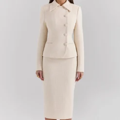 Lena Boucle Pencil Skirt