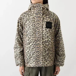 New GANNI Leopard Logo Jacket