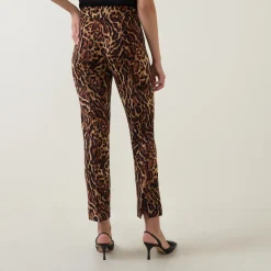 Online JOSEPH RIBKOFF Leopard Print Slim Leg Trousers