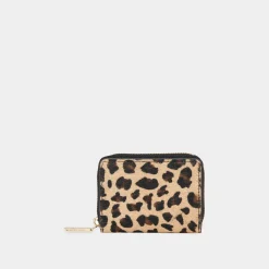 Leopard Zip-Around Compact Purse