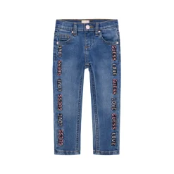 Letter Logo Love Denim Skinny Jeans