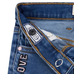 Letter Logo Love Denim Skinny Jeans