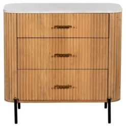 Clearance CASEYS FURNITURE Lille 3-Drawer Chest Brown