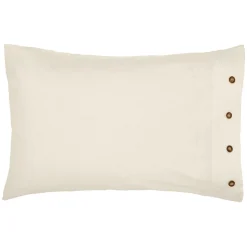 Linen Cotton Standard Pillowcase Ivory