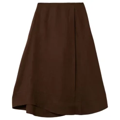 Linen Wrap Detail Skirt