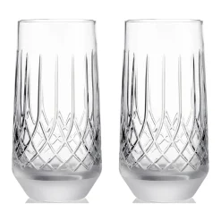 Clearance WATERFORD Lismore Arcus Highball Glass Set of Two