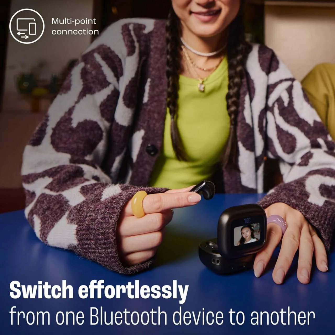 Sale JBL Live Flex 3 Noise Cancelling Earbuds with Charging Case Black