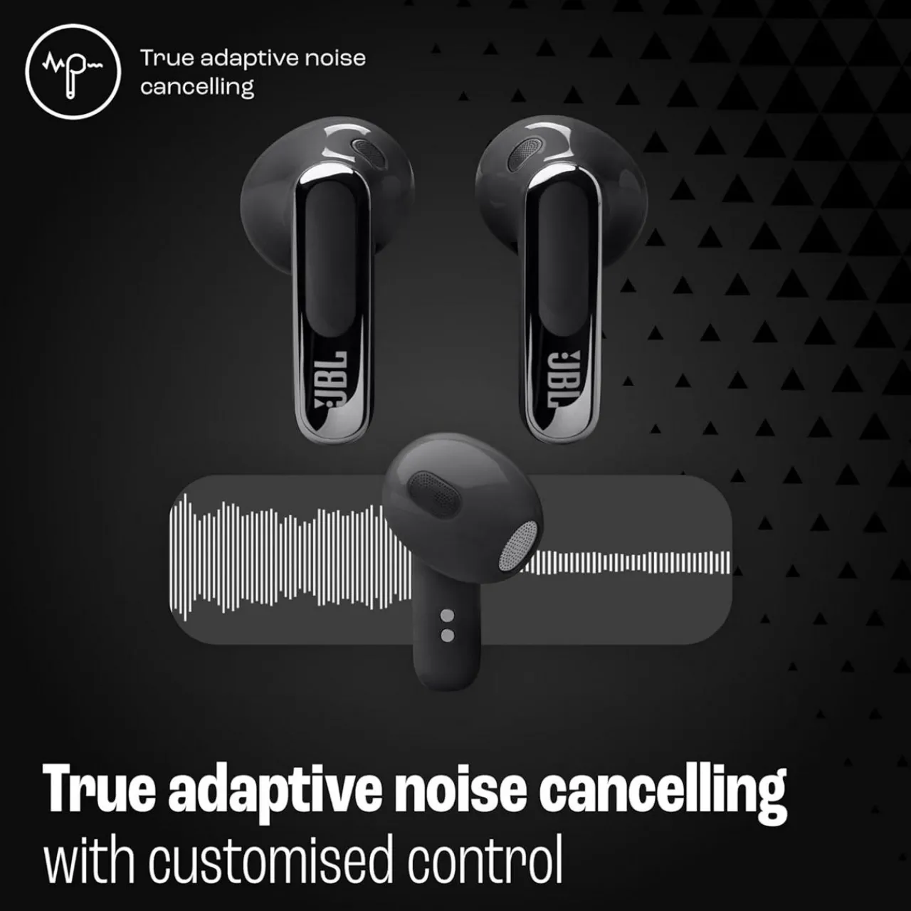 Sale JBL Live Flex 3 Noise Cancelling Earbuds with Charging Case Black