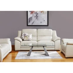 Outlet CASEYS FURNITURE Livorno 3-Seater Sofa Cream