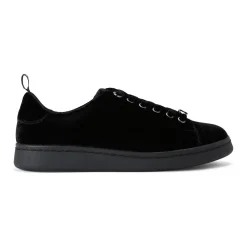 Liza Velvet Lace-Up Trainers