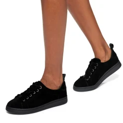 Liza Velvet Lace-Up Trainers