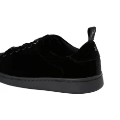 Liza Velvet Lace-Up Trainers