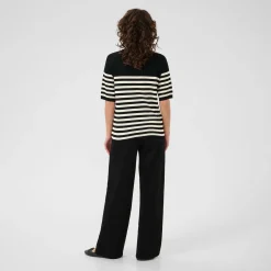 New KAFFE Lizza Striped Sweater