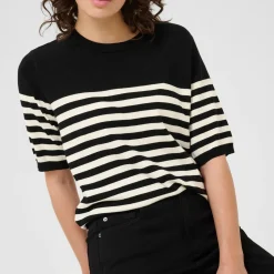New KAFFE Lizza Striped Sweater