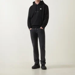 Logo Badge Drawstring Hoodie