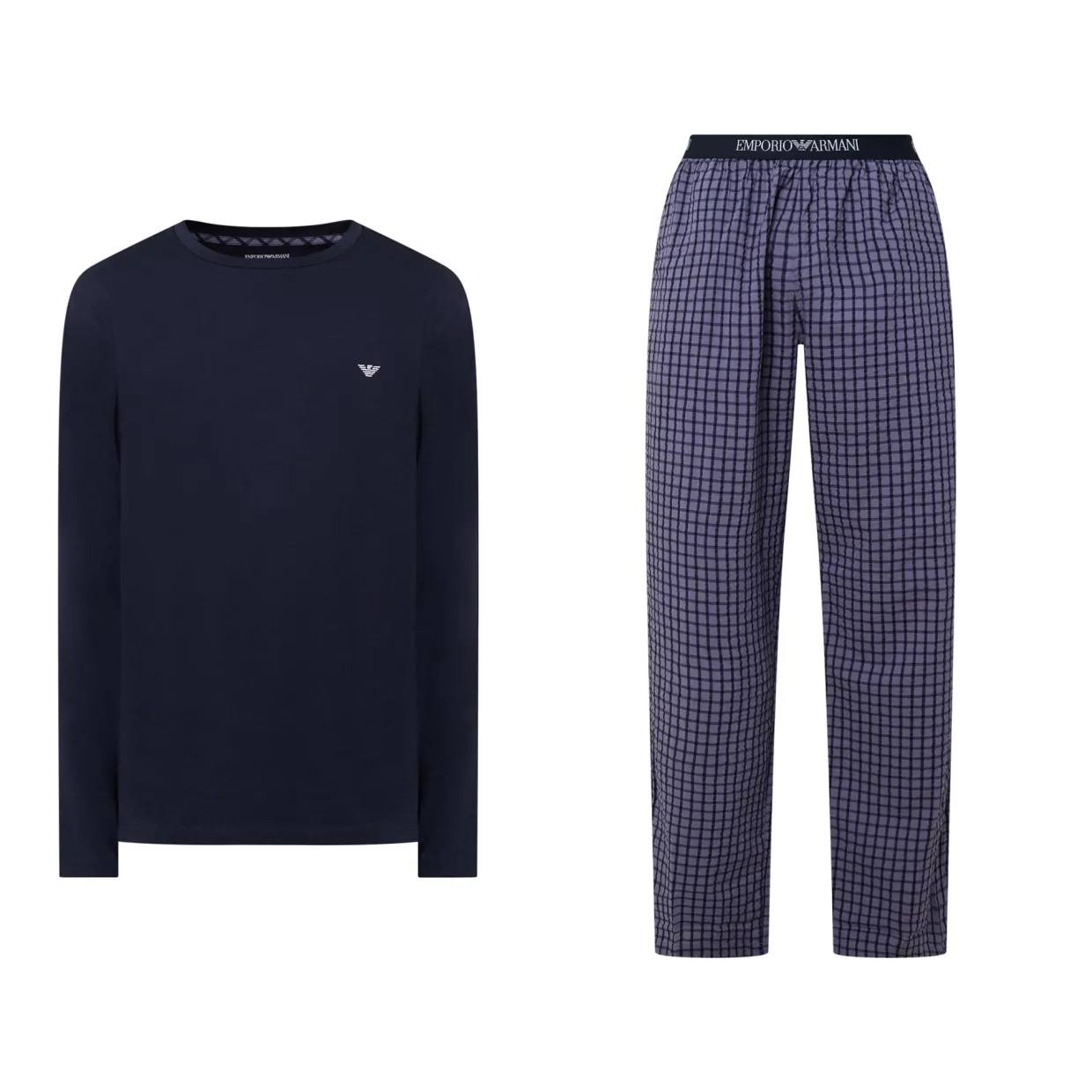 Logo Check Two-Piece Pyjama Set