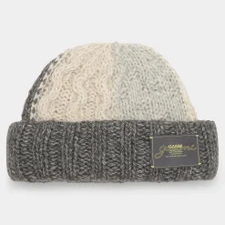 New GANNI Logo Colour-Block Beanie Hat