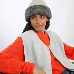 New GANNI Logo Colour-Block Beanie Hat