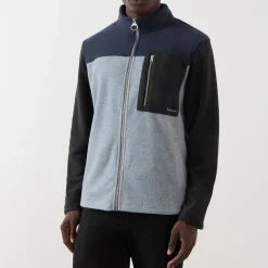 Logo Colour-Blocked Fleece Jacket