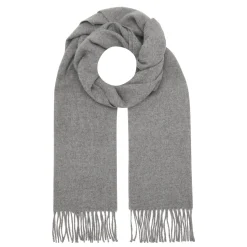 Logo Embroidered Fringe Scarf