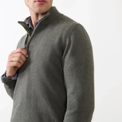 Clearance BARBOUR Logo Half-Zip Sweater