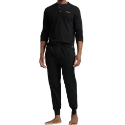 Clearance POLO RALPH LAUREN Logo Henley Long-Sleeved Lounge Top