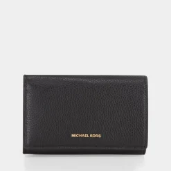 Logo Leather Flap Wallet